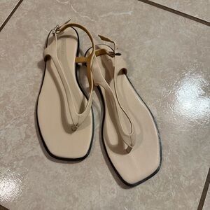 NWOT Madewell Palma Slingback Sandal Ecru Leather